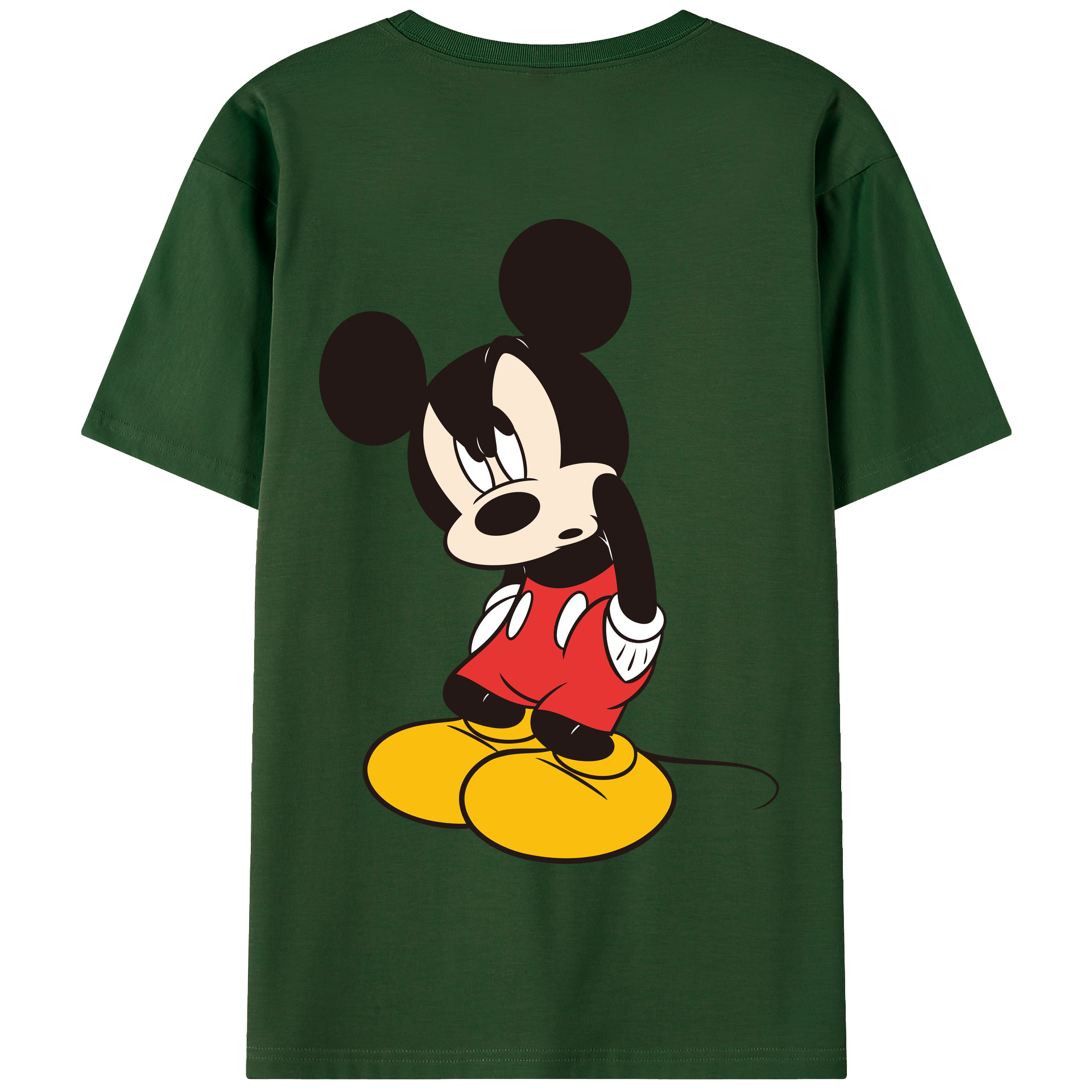 （画像用） ミッキーマウス Mickey Mouse 綿100％半袖Tシャツ（背面プリント）